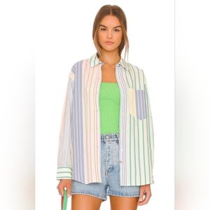 Revolve Rails Lounge Set Portfino Boxer and Button Down Long Sleeve  Retail $300